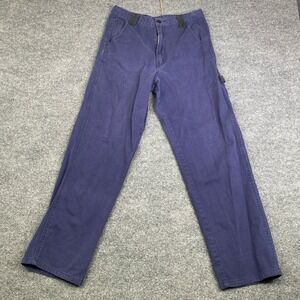 Lazy Oaf x Smiley Purple Carpenter Pants Mens 30 Cotton Workwear Trousers